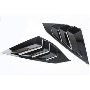 Rear Side Window Louvers Compatible with Honda Accord 2022 2021 2020 2019 2018 10th Gen, Air Vent Scoop Shades Cover Blinds (Glossy Black)