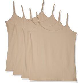 Amazon Essentials Women's Slim-Fit Camisole, Pack of 4