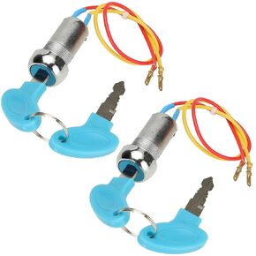 GREHUA 2 Wires Ignition Switch Key Starter Switch On-Off Keys Compatible with Razor MX650 Suzuki DR650 for Electric Scooter Mobility Scooter Golf Cart Dirt Bike ATV Moped Go Kart Motorcycle 2 Pack
