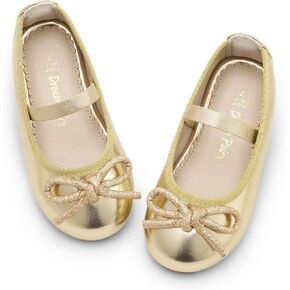 DREAM PAIRS Toddler Girls Dress Shoes Flower Girl Ballet Bow Flats for Party, Wedding, Performance, School, Christmas