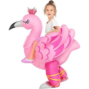 KOOY Inflatable Flamingo Costume Kids,Halloween Costume for Kids Inflatable Costume for Kids Blow up Halloween Costumes