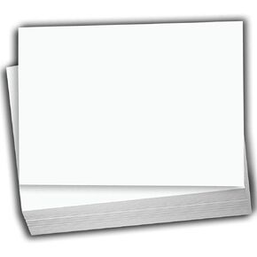 Hamilco White Cardstock Paper 6x9 Blank Index Cards Card Stock 80lb Cover 100 Pack (Bright)