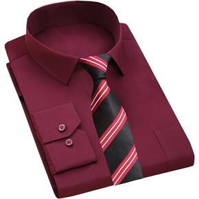Cromoncent Men's Dress Shirt with Matching Tie