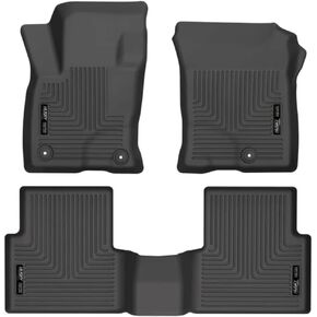 Husky Liners Weatherbeater Floor Mats | Fits 2021 - 2024 Ford Bronco Sport | Front & 2nd Row, 3-pc Black - 95341