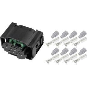 uxcell 1 Set 8 Pin No.4F0972708 Wiring Plug Sensor Connector Adapter Plug Clip Kit Replacement for VW for Audi