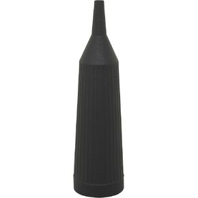 The Novogratz Metal Decorative Vase Grooved Centerpiece Vase, Flower Vase for Home Decoration 8" x 8" x 30", Black