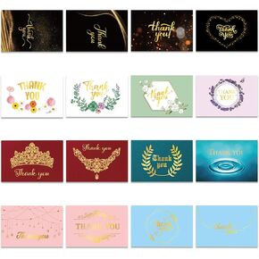 (48 حزمة) مجموعة بطاقات شكر مع مظاريف، ملصق ملاحظات شكر، هدية تهنئة، بطاقة عيد ميلاد، حفل زفاف، خطوبة، عيد ميلاد، عمل، تخرج، جنازة in Kuwait