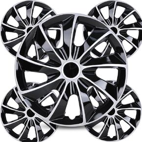 Winjet 17 Inch Hubcaps [Only Fit Iron Hub - Steel Wheel] Wheels Rim Cover Replacement for Toyota Nissan Rogue Ford Fusion Chevrolet Malibu - Fits Most Cars (17 Inch Set of 4, Lacquer)