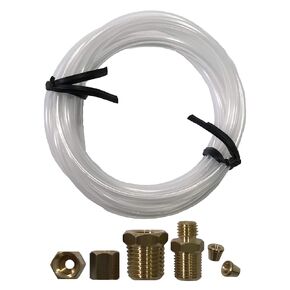Sherco-Auto Mechanical Oil Pressure Gauge 72" Inch Nylon Line Tubing Install Kit with Fittings