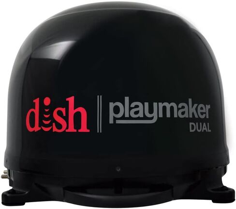 Winegard PL8035R Dish Playmaker Dual Portable Automatic Satellite Antenna with Dish Wally HD Receiver Black in Saudi Arabia