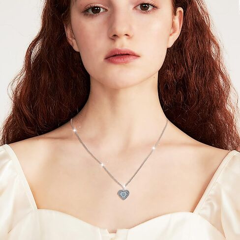 DAOCHONG Tree of life Photo Locket Heart Shaped Locket Necklace That Holds 2 Pictures Photo Keep Someone Near to You Vintage Sterling Silver Heart Photo Necklace for Women Heart Locket Necklace Jewelry Gifts for Women Grandma in Saudi Arabia