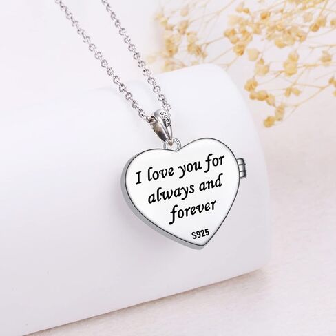 DAOCHONG Tree of life Photo Locket Heart Shaped Locket Necklace That Holds 2 Pictures Photo Keep Someone Near to You Vintage Sterling Silver Heart Photo Necklace for Women Heart Locket Necklace Jewelry Gifts for Women Grandma in Saudi Arabia