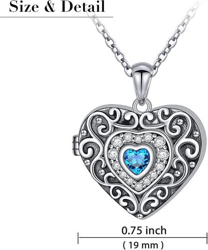 DAOCHONG Tree of life Photo Locket Heart Shaped Locket Necklace That Holds 2 Pictures Photo Keep Someone Near to You Vintage Sterling Silver Heart Photo Necklace for Women Heart Locket Necklace Jewelry Gifts for Women Grandma in Saudi Arabia