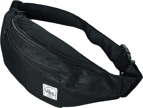 Vibe Festival Gear Fanny Pack للرجال والنساء - العديد من المطبوعات - حقيبة خصر لطيفة باللون الأسود والفضي والذهبي للمهرجانات والمشي لمسافات طويلة والجري وركوب الدراجات in Kuwait