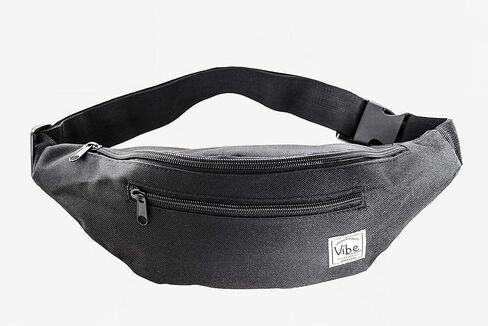 Vibe Festival Gear Fanny Pack للرجال والنساء - العديد من المطبوعات - حقيبة خصر لطيفة باللون الأسود والفضي والذهبي للمهرجانات والمشي لمسافات طويلة والجري وركوب الدراجات in Kuwait