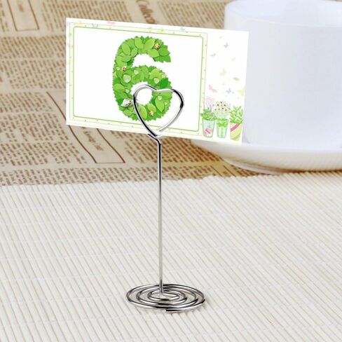 20 x Metal Heart Swirl Photo Memo Note Clip Holder Stand Wedding Name Place Card Holder for Wedding Or Other Occasions in Kuwait