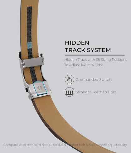 أحزمة CHAOREN السقاطة للرجال - حزام جلد رجالي 1 3/8 بوصة للفستان الكاجوال - حزام صغير قابل للتعديل يناسب كل مكان in Kuwait