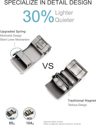 أحزمة CHAOREN السقاطة للرجال - حزام جلد رجالي 1 3/8 بوصة للفستان الكاجوال - حزام صغير قابل للتعديل يناسب كل مكان in Kuwait