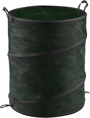 Wakeman Collapsible Trash Can and Camp Sink Set - 29.5-Gallon Garbage Bin and 10-Liter Wash Basin - Camping Accessories Outdoors (Gray and Green) in Saudi Arabia