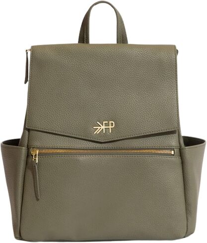 Freshly Picked Mini Diaper Bag II Backpack – Premium Vegan Leather Small Baby Bag without Changing Pad, Compact, Lightweight & Stylish for Moms On-the-Go, Cognac in Kuwait