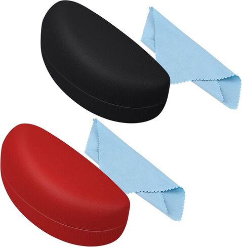 2 PCS A Pack, Leather Large Hard Shell Sunglasses Case, Protective Case For Most Sunglasses and Eyeglasses in Saudi Arabia