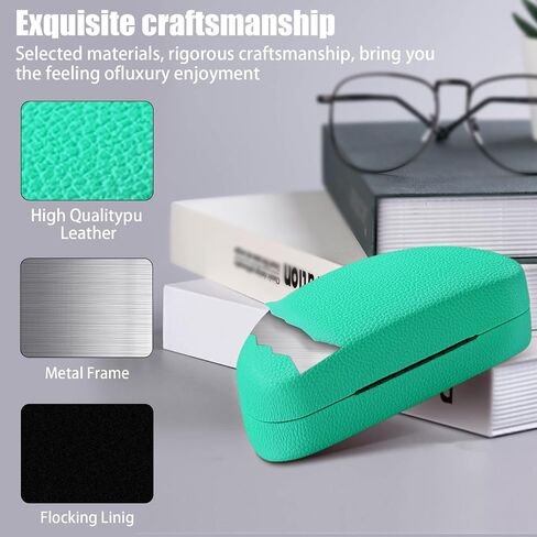2 PCS A Pack, Leather Large Hard Shell Sunglasses Case, Protective Case For Most Sunglasses and Eyeglasses in Saudi Arabia
