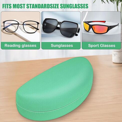 2 PCS A Pack, Leather Large Hard Shell Sunglasses Case, Protective Case For Most Sunglasses and Eyeglasses in Saudi Arabia