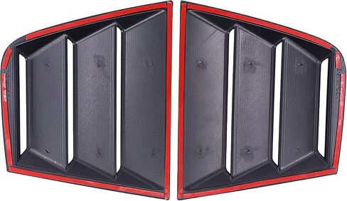 Rear Side Window Louvers Compatible with Dodge Charger 2011-2021, Air Vent Scoop Shades Cover Blinds (Glossy Black) in Saudi Arabia