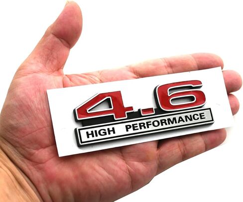 2pcs 4.6 Liter High Performance Engine Emblems Badge 3D Decals Stickers Cars Trucks (Chrome Blue) in Saudi Arabia