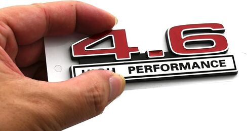 2pcs 4.6 Liter High Performance Engine Emblems Badge 3D Decals Stickers Cars Trucks (Chrome Blue) in Saudi Arabia