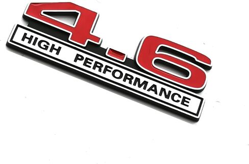 2pcs 4.6 Liter High Performance Engine Emblems Badge 3D Decals Stickers Cars Trucks (Chrome Blue) in Saudi Arabia