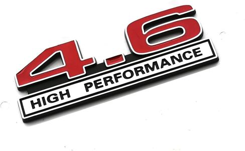 2pcs 4.6 Liter High Performance Engine Emblems Badge 3D Decals Stickers Cars Trucks (Chrome Blue) in Saudi Arabia