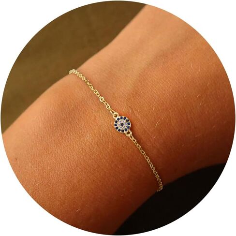 Gold Bracelets for Women-14K Gold Plated Pearl Bracelets for Women Daisy Pearl Flower Gold Beaded Station Pearl Bracelets in Saudi Arabia