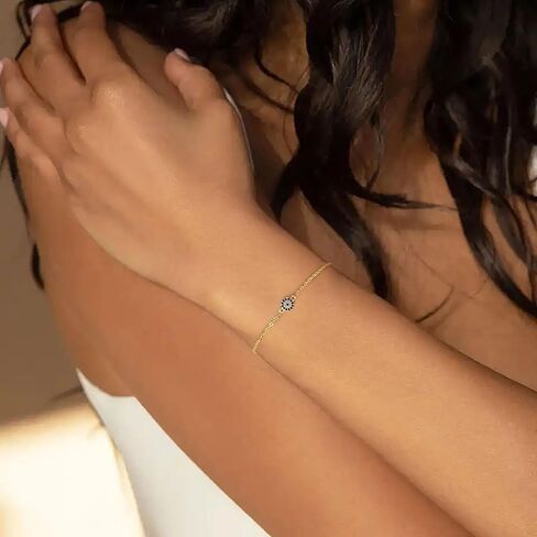 Gold Bracelets for Women-14K Gold Plated Pearl Bracelets for Women Daisy Pearl Flower Gold Beaded Station Pearl Bracelets in Saudi Arabia