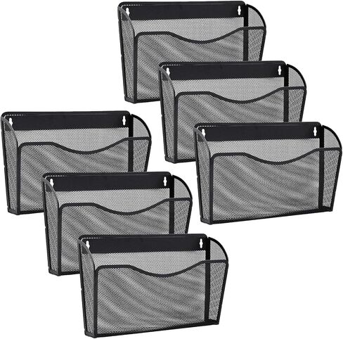3 Pack Wall File Organizer, Mesh Hanging Metal Vertical Wall Mounted File Holder for Office/Home in Saudi Arabia