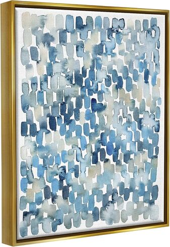 Stupell Industries Coastal Tile Abstract Soft Blue Beige Shapes, Design by Grace Popp in Saudi Arabia