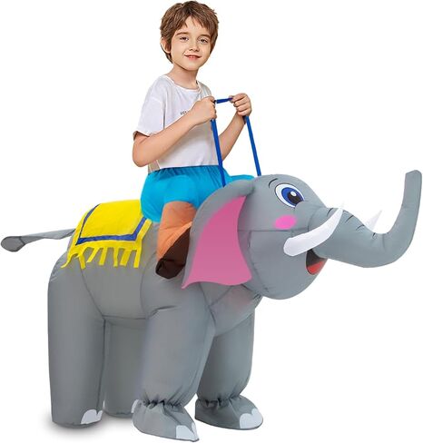 زي الفيل القابل للنفخ للبالغين + زي الفيل القابل للنفخ للأطفال أزياء الهالوين للحيوانات in Kuwait