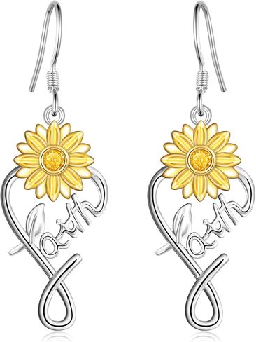 Irish Celtic Earrings 925 Sterling Silver Moonstone Celtic Knot/Lotus/Rose/Sunflower/Filigree/Faith Crystal Leverback Earrings Ireland Jewelry Gifts for Women Mom in Kuwait