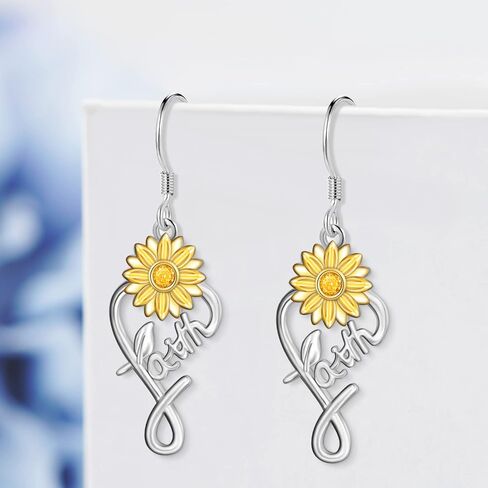 Irish Celtic Earrings 925 Sterling Silver Moonstone Celtic Knot/Lotus/Rose/Sunflower/Filigree/Faith Crystal Leverback Earrings Ireland Jewelry Gifts for Women Mom in Kuwait