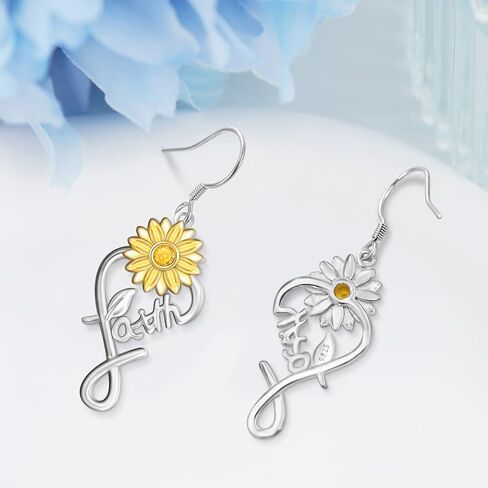 Irish Celtic Earrings 925 Sterling Silver Moonstone Celtic Knot/Lotus/Rose/Sunflower/Filigree/Faith Crystal Leverback Earrings Ireland Jewelry Gifts for Women Mom in Kuwait