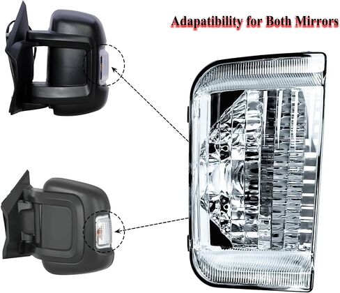 Replacement Driver Left Side Door Mirror Turn Signal Light Lamp Indicator with Bulb for RAM Promaster 1500 2500 3500 from 2010 to 2024 in Saudi Arabia