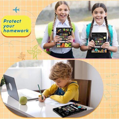 Yeaqee 32 Pcs Classwork Folders Homework Folders for Students Classwork Pocket Folders Portfolio Folder Homework Organizer for Classroom Home School Teachers Gifts Educational Supplies in Saudi Arabia
