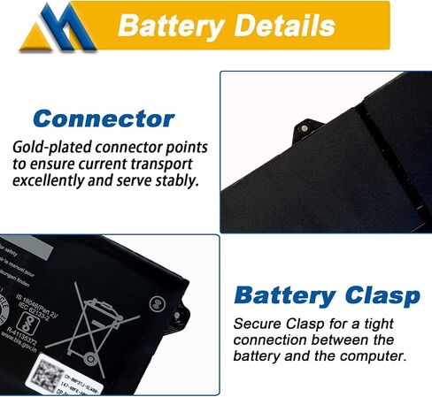 Mobik G91J0 41Wh استبدال البطارية لـ Dell Latitude 3320 3330 3420 3520 Inspiron 3510 3511 3515 3525 3530 5310 5410 5418 5510 5515 5518 14 Plus 7420 7415 2 في 1 Vostro 56 20 5625 V6W33 TN70C 11.25 فولت in Saudi Arabia