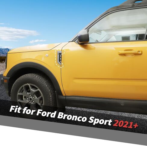 متوافق مع Ford Bronco Sport 2021-2023، قطعتان من غطاء فتحة التهوية الجانبية للسيارة من قطعتين (ألياف الكربون) in Saudi Arabia