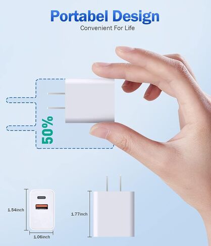 شاحن USB C، Apple Watch Series 8، كتلة شاحن iPhone 14، شاحن حائط USB C، كتلة شحن سريع، شاحن LXSOSO 20 واط متوافق مع مكعب شاحن iPhone 13 Pro Max الجديد لساعة Apple in Kuwait