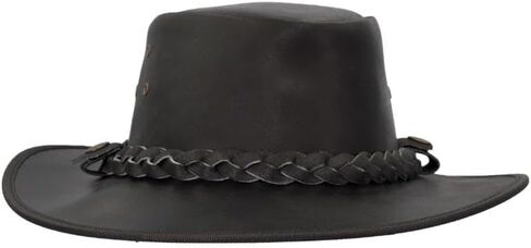 Walker and Hawkes - Leather Cowhide Outback Braided Traveller Hat in Saudi Arabia