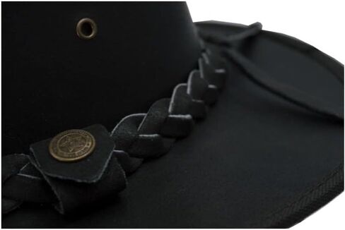 Walker and Hawkes - Leather Cowhide Outback Braided Traveller Hat in Saudi Arabia