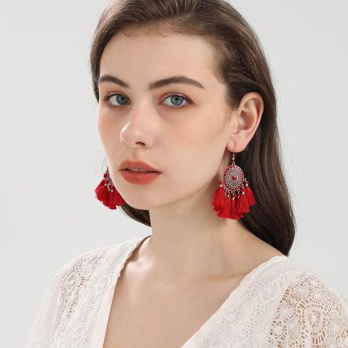 Boho Earrings for Women Vintage Bohemian Dangle Earrings in Saudi Arabia