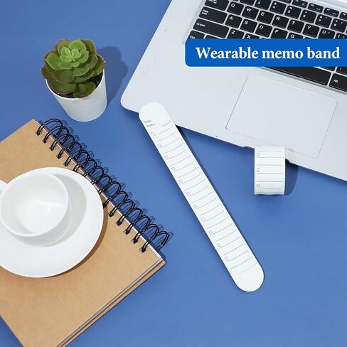 6 Pcs Silicone Memo Wrist Bands Reusable Wearable Memo Wristband Erasable Writable Waterproof to Do List Slap Bracelets Wristband with Ruler for Work Daily Planner Task, White in Saudi Arabia