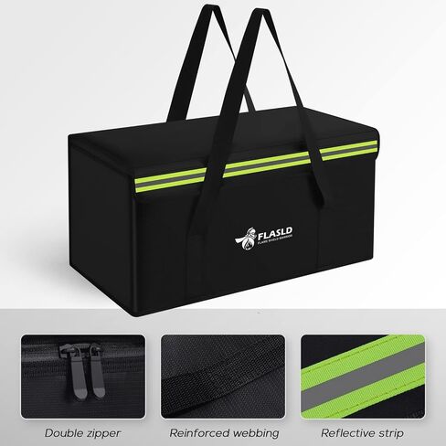 FLASLD Fireproof Document & Money Bags, Large Fireproof & Water Resistant Bag, Fireproof Folder Safe Bag for Cash, Valuables & Passport, with Silicone Coating & Zipper Closure (Storage Bag-24x12x12") in Saudi Arabia